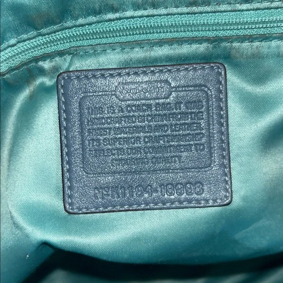 Coach Poppy Leather SpectatorGlam Tote -18998 Green - Picture 11 of 11